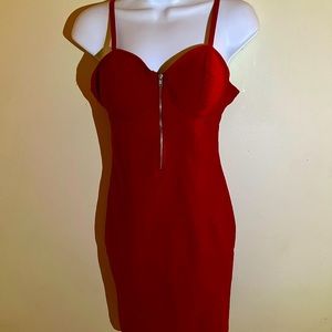 Red mini dress